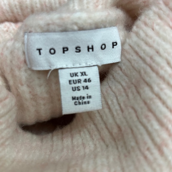 TOPSHOP pink turtleneck sweater - Picture 6 of 7